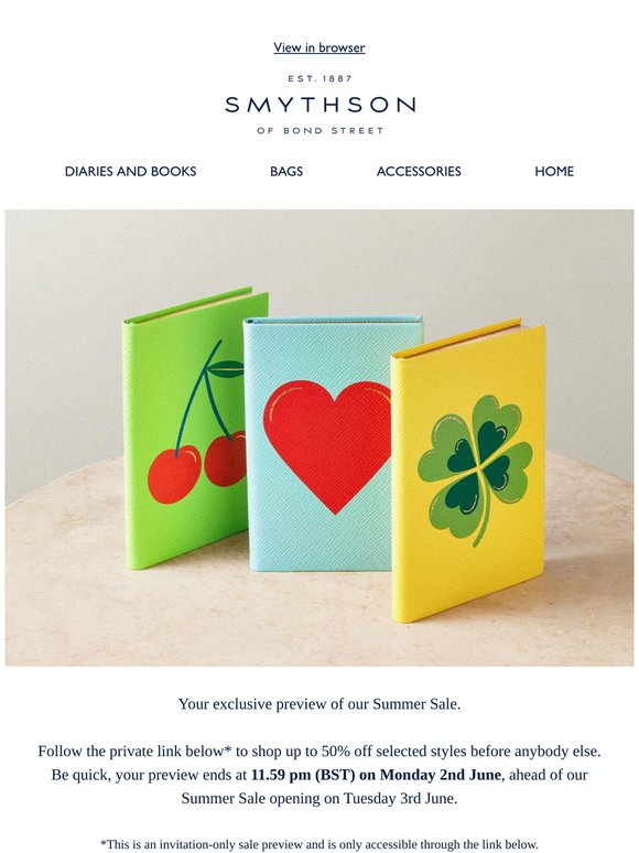 Your exclusive Sale preview