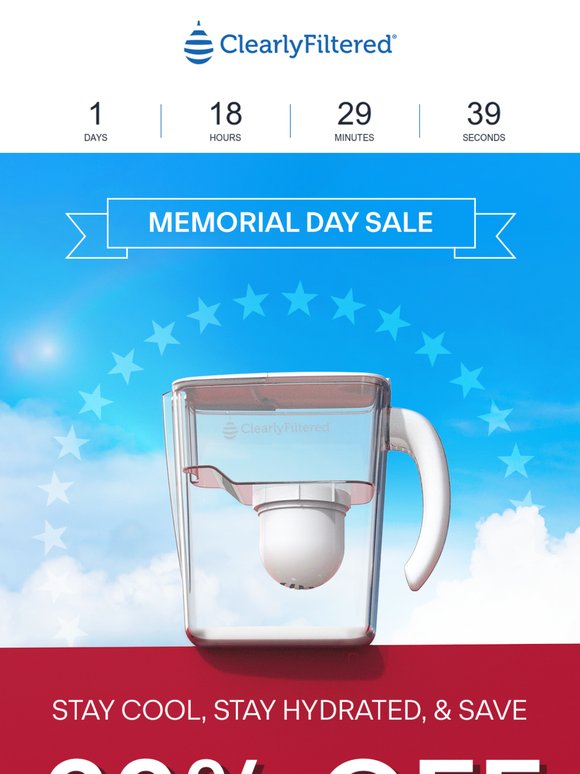 Memorial Day = 20% Off All Filtration Systems