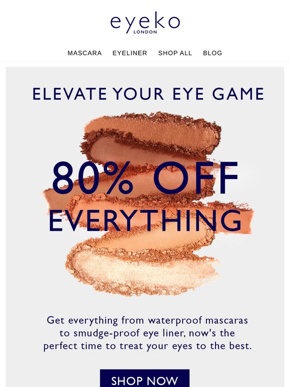 Don’t Blink! 80% Off All Eyeko