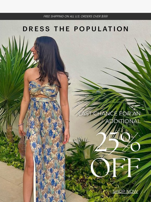 dress the population coupon code 30% OFF  Dress the Population