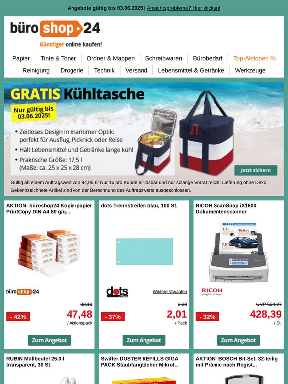 😎 GRATIS Kühltasche sichern!