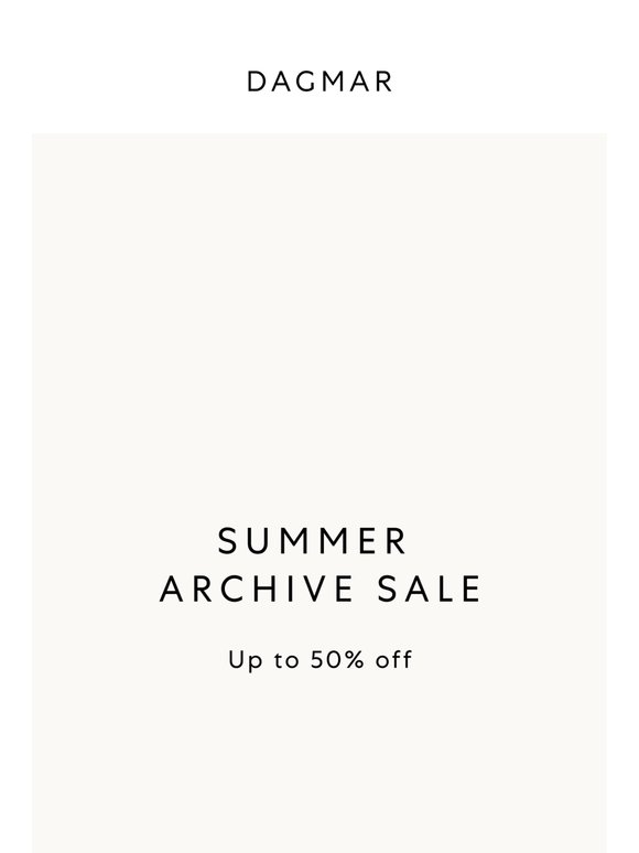 Summer archive sale - up to 50%