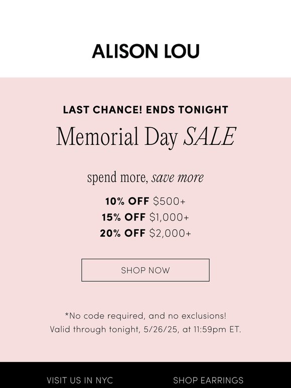 FINAL DAY: Up to 20% Off