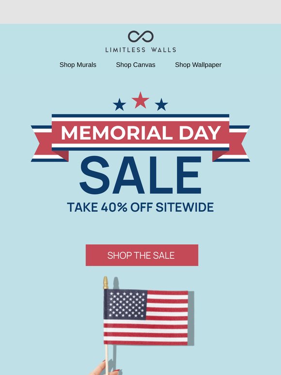 ⏰ Final Hours – Memorial Day 40% OFF Ends Tonight!