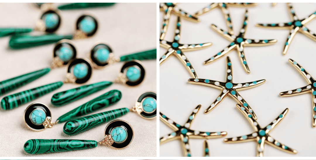 turquoise starfish earrings