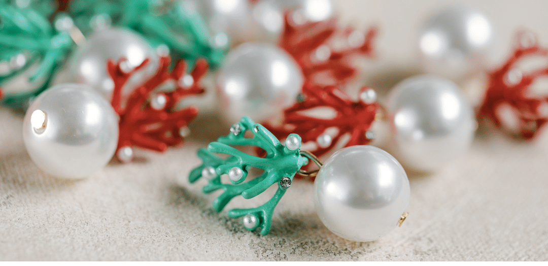 Coral earrings