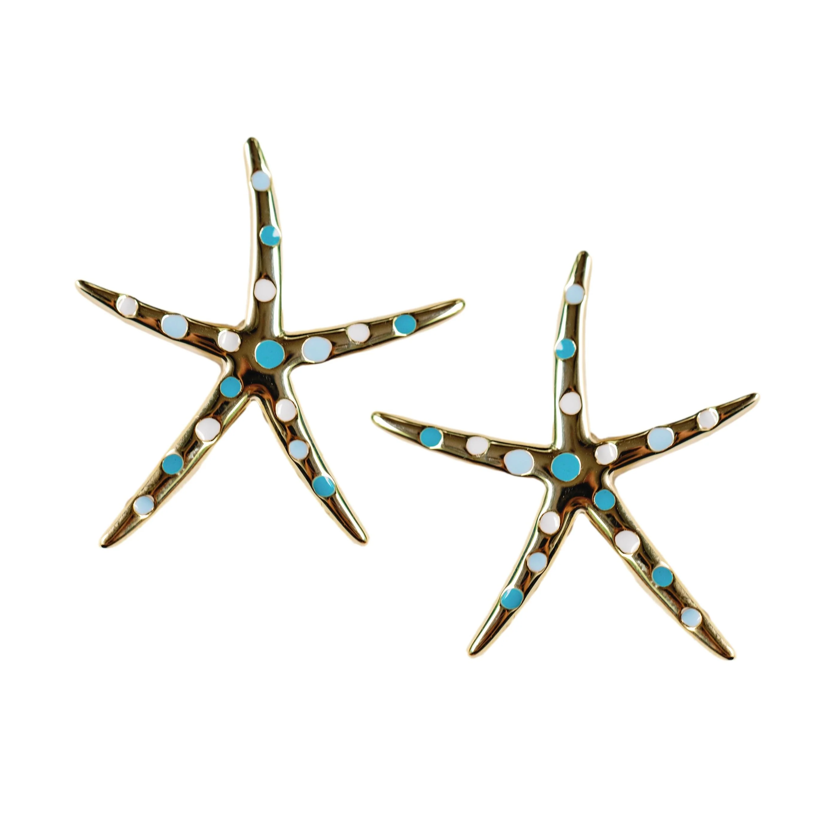 Image of Gold Starfish Maxi Statement Stud Earrings