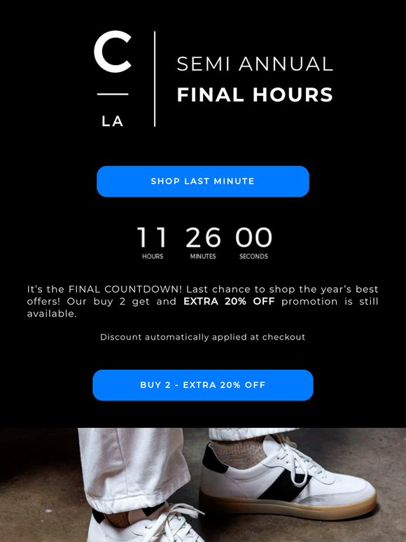 FINAL HOURS! SEMI ANNUAL SALE