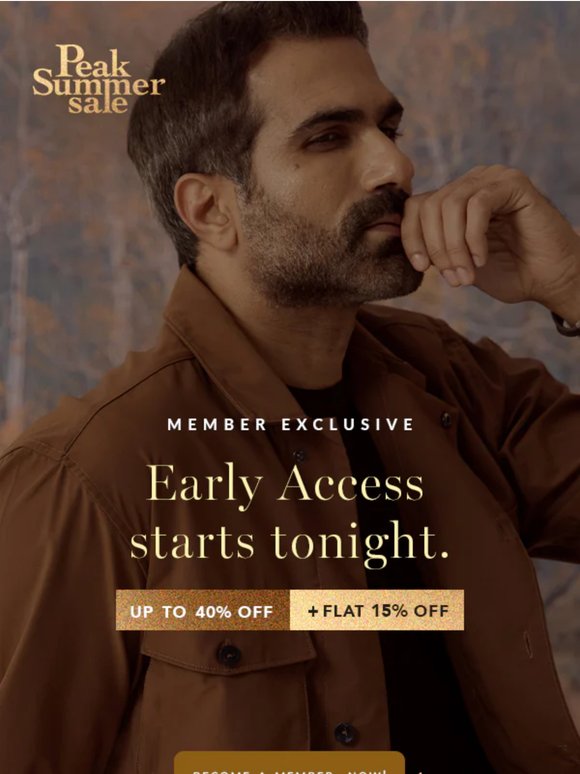 SALE update: Early Access opens tonight.✨