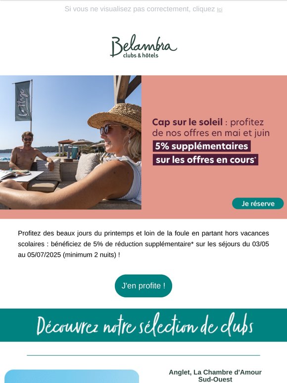 ☀️ Partez en mai/juin : bonus de 5% supplémentaires !
