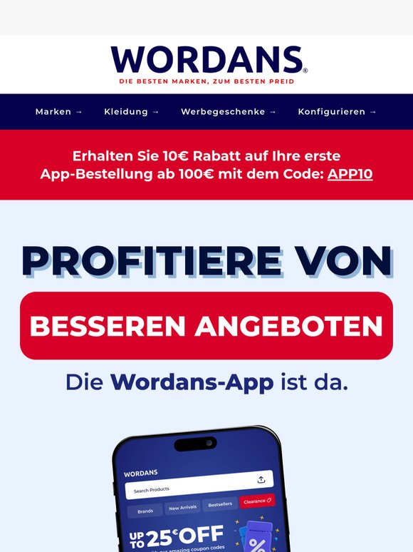 Wordans Jetzt in Deiner Tasche 📱