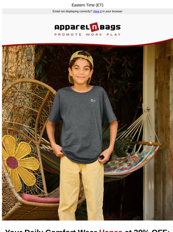 Shop your comfort wear Hanes at 20% OFF: Expires on 1st June