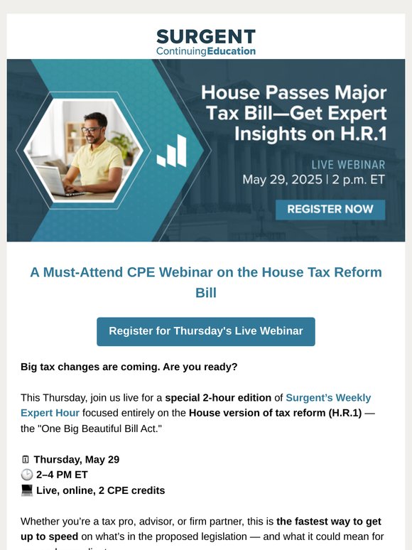 Don't Miss the Tax Reform Breakdown — Register Now!