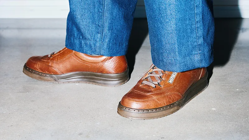 GQ staffer (and resident menswear buff) Michael Nolledo in Mephisto's Match sneakers. 