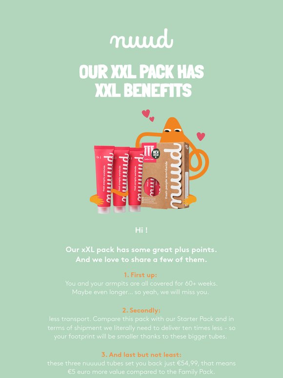 Our xXL Pack has xXL benefits!