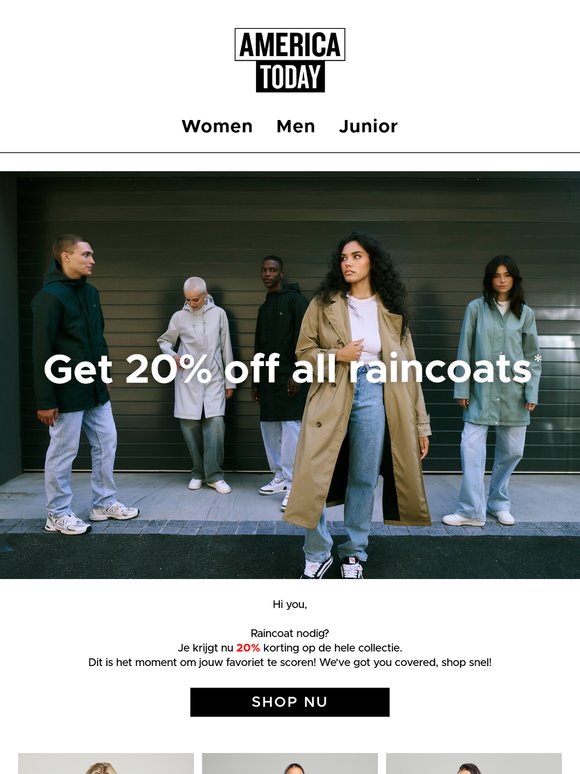20% OFF RAINCOATS
