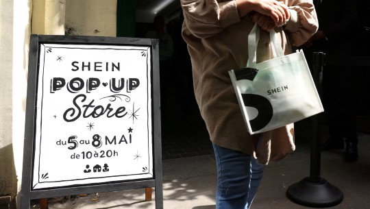 A pop-up store of Chinese fast-fashion retailer Shein in Paris