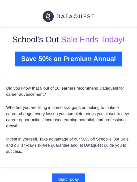 Sale Ends Today – Invest in Yourself