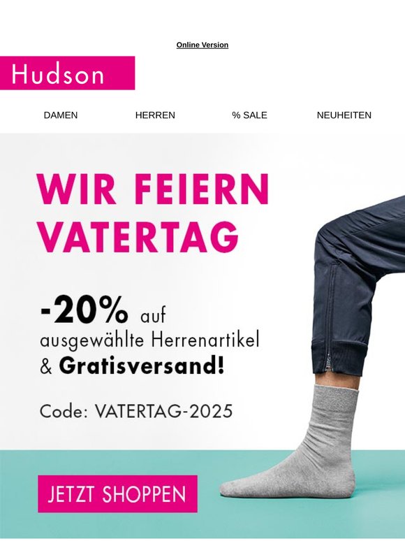 -20% Rabatt auf Vatertagsangebote - jetzt shoppen!