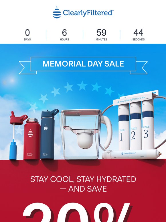 FINAL HOURS: 20% Off All Filtration Systems