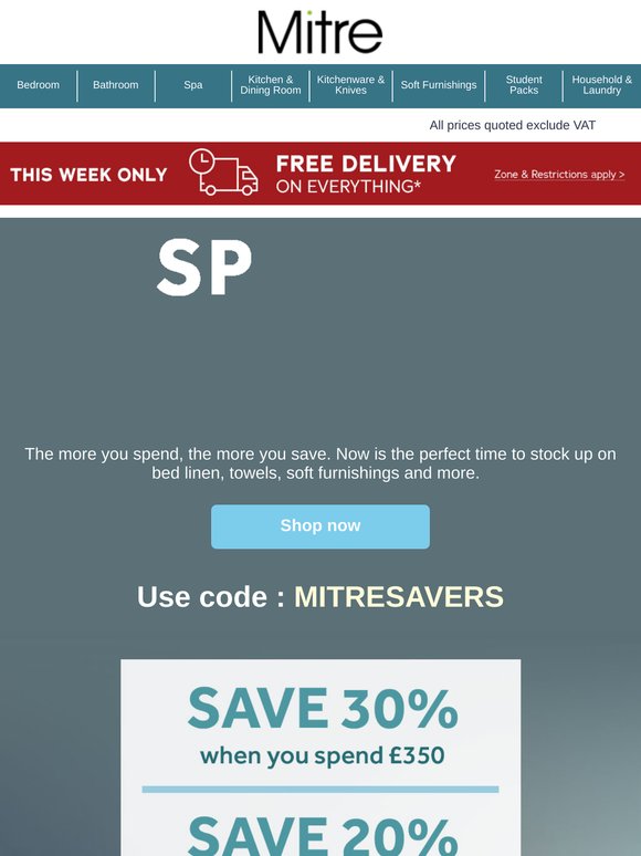 Spend & Save now on - don't miss out!