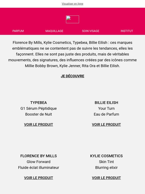 Florence By Mills, Kylie Cosmetics, Typebea, Billie Eilish