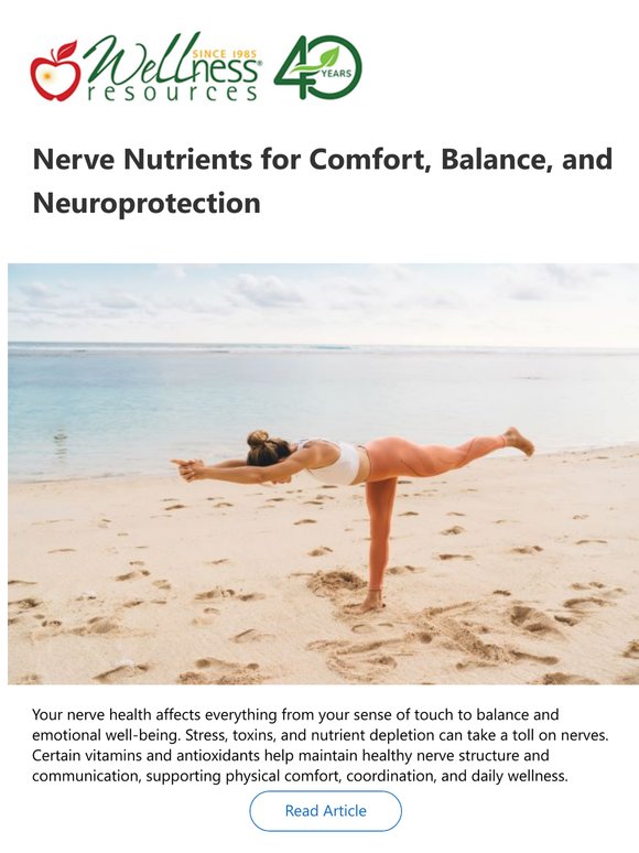 Nerve Nutrients for Comfort, Balance, and Neuroprotection