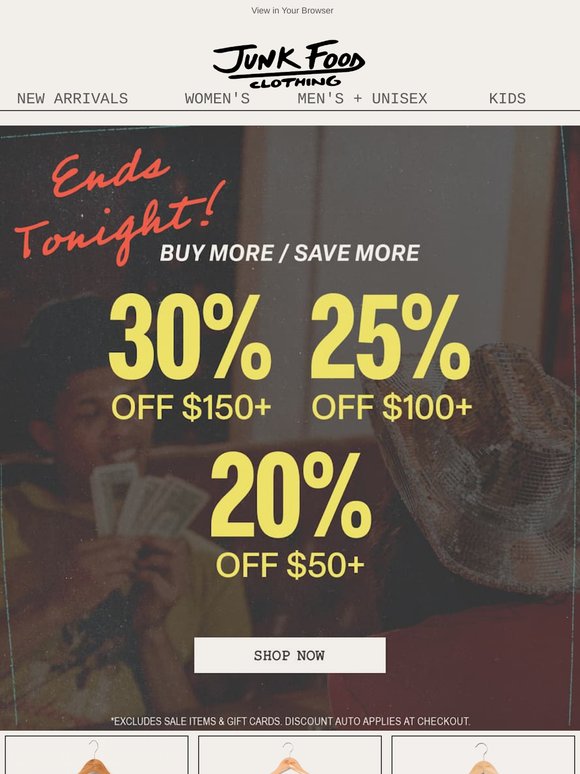 UP TO 30% OFF ENDS TONIGHT! 🚨