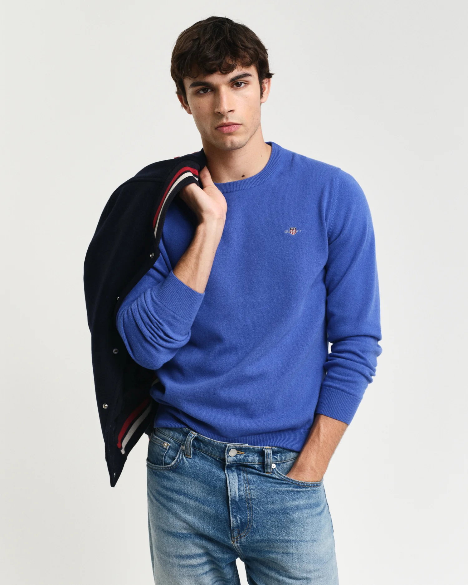 Superfine Lambswool Crew Neck Sweate