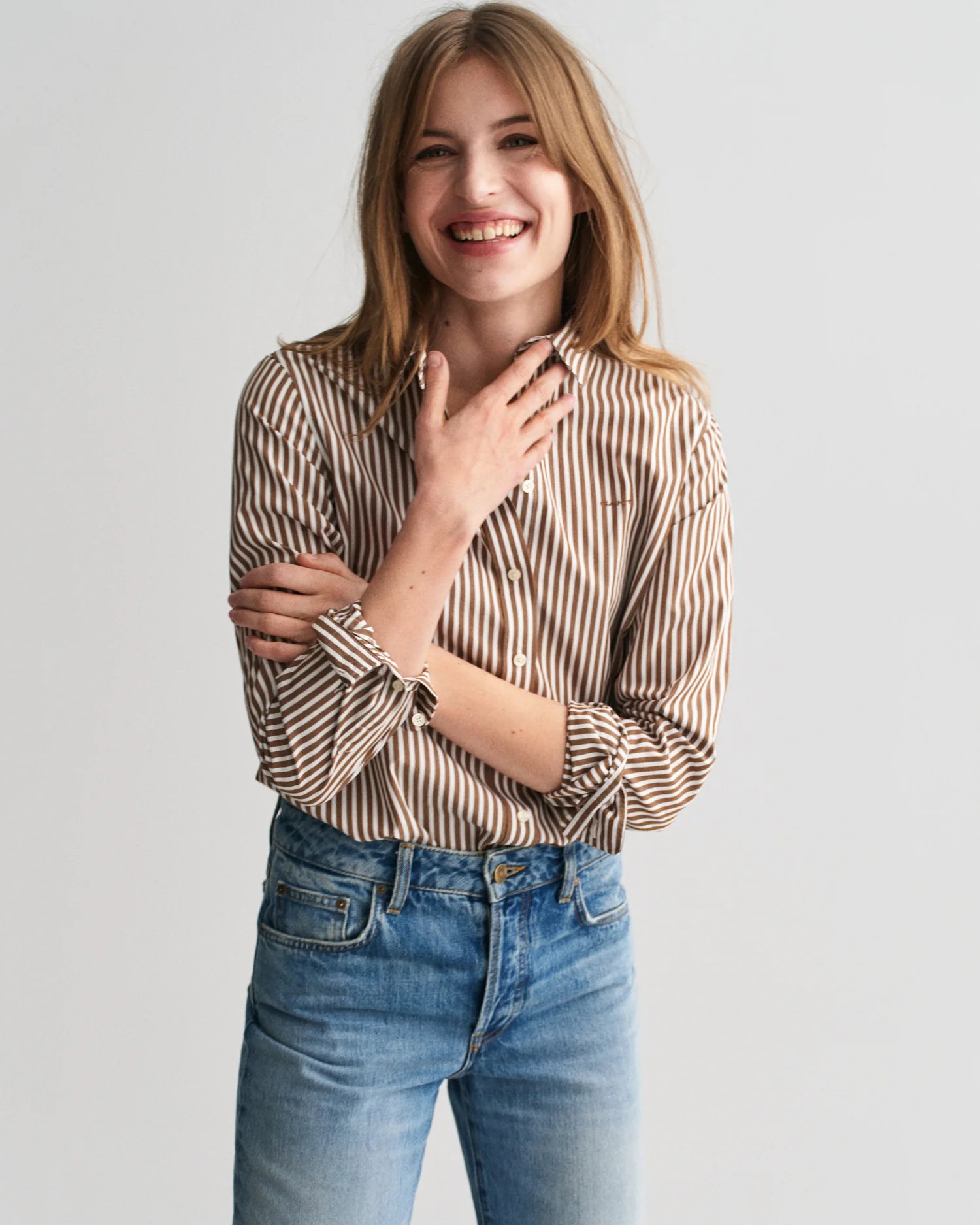 Regular Fit Striped Poplin Shirt