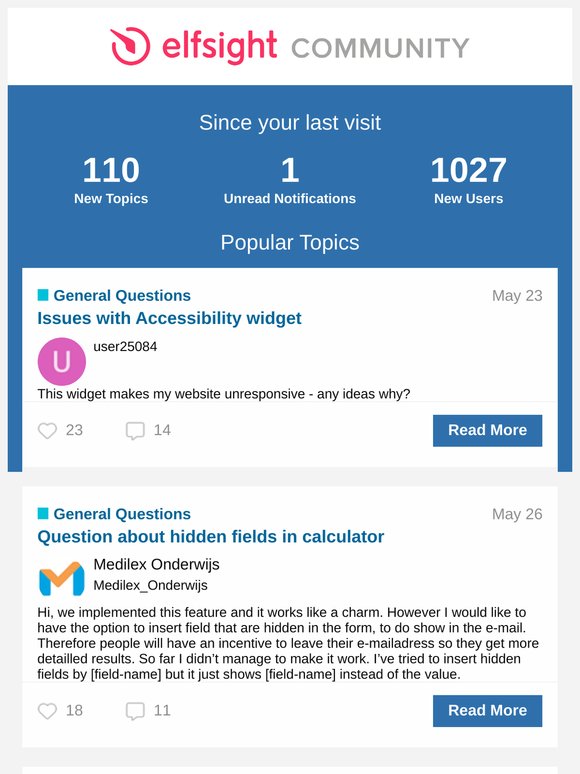 [Elfsight Community] Summary