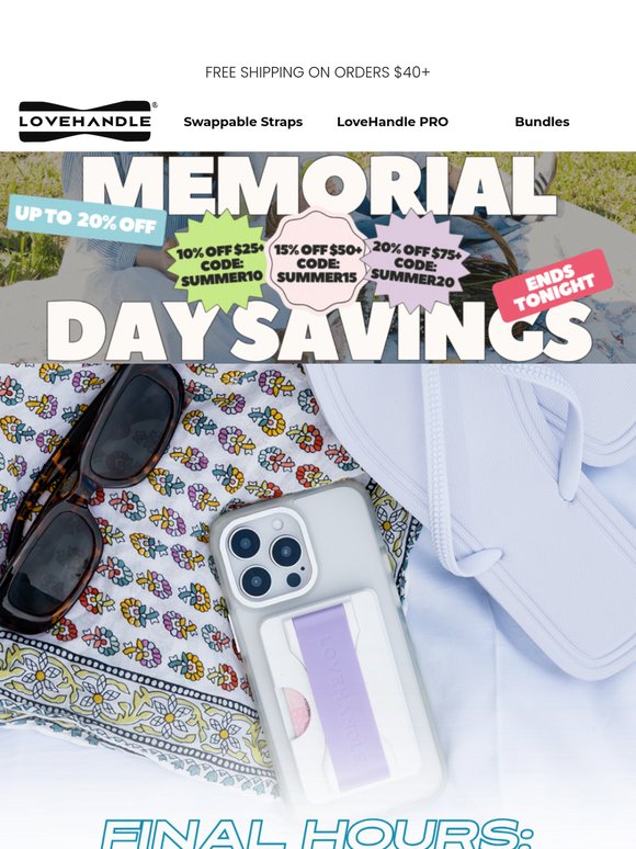 It’s Now or Never: Up to 20% Off☀️