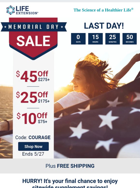 😟 [Last Day] Save $10, $25 or $45 NOW!