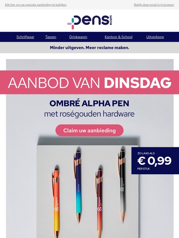 Uitverkoop op dinsdag! Koop alleen vandaag