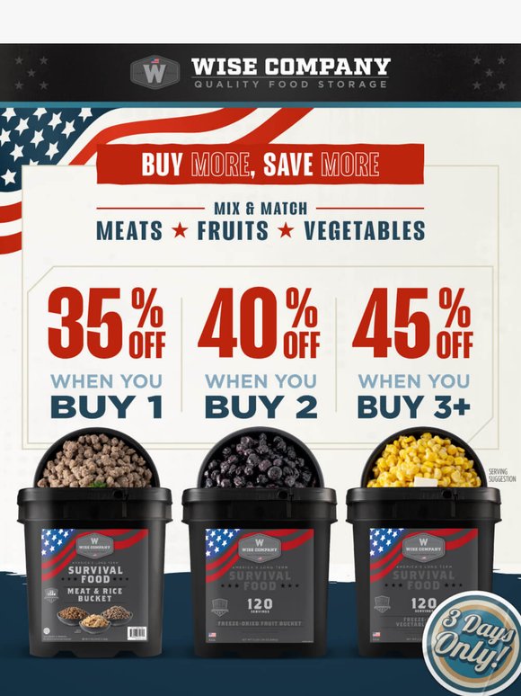Buy More, Save More on Emergency Food!
