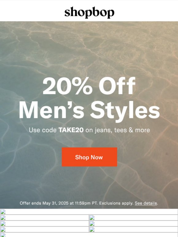 20% off: select styles