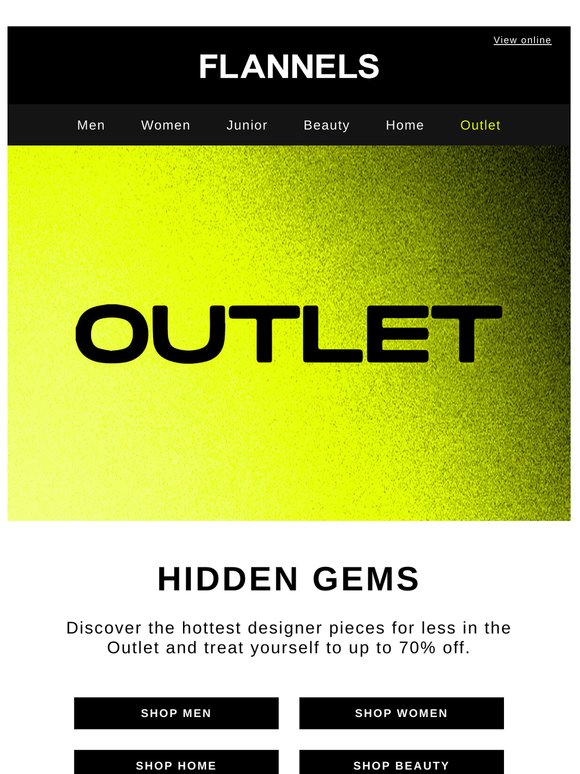 Outlet savings inside