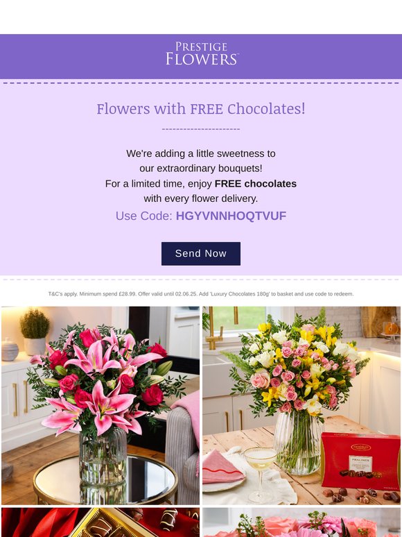 Flowers with FREE Chocolates!💐