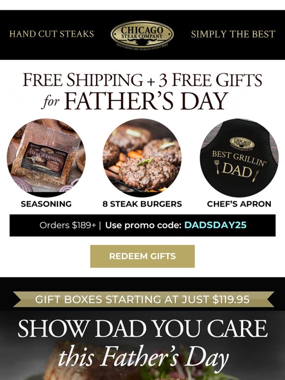 Gift Boxes for Dad - Send Dad Perfectly Aged Steaks🎊