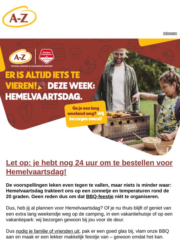 Er is altijd iets te vieren! Deze week: Hemelvaartsdag.🎉