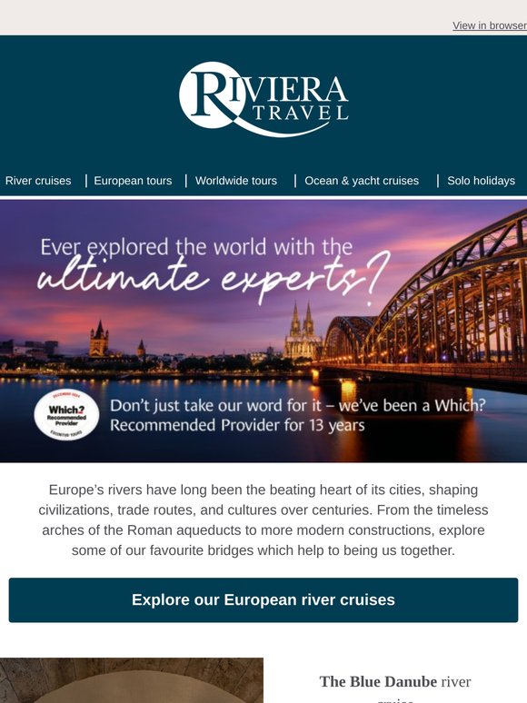 Europe’s Iconic Bridges—Best Seen by River