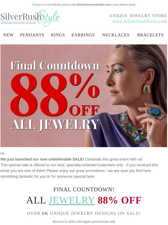 Final Countdown - All 💎 Jewelry 88% Off