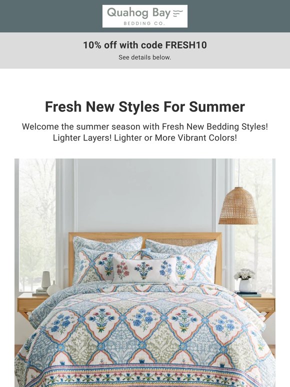 🌷SHOP For Fresh New Bedding For The Summer & SAVE! 10% OFF All Duvets & Quilts!🌷
