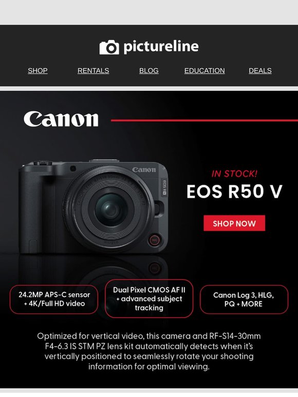 📸 Canon's R50 V - IN STOCK at Pictureline!
