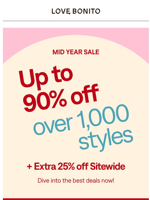 🎉 Sale starts now! UP TO 90% OFF! 🎉