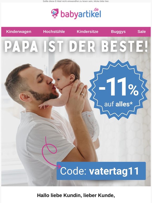 Papa, heute bist Du der Boss – und sparst 11 %!