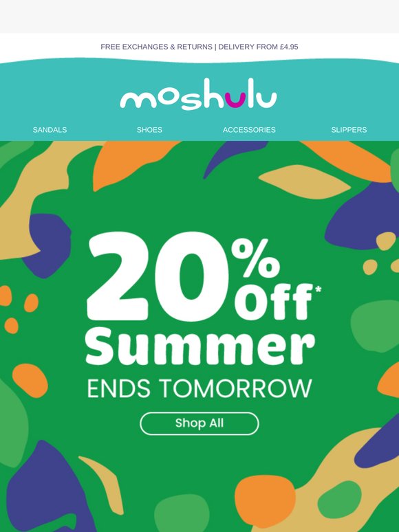 ⏰ 20% Off New Season Ends Tomorrow ⏰