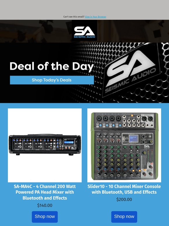 DOTD! Amazing Deals on Powered Subs and Mixers!