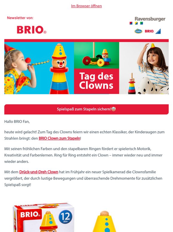 Stapeln, Lachen & Staunen mit BRIO! 🤡