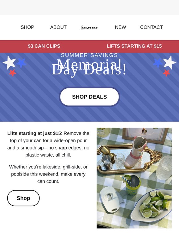 Memorial Day Sale CONTINUES NOW – Up to 50% Off!